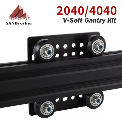 Aluminium V-Slot Gantry Plate Set 20-40mm with Round Wheel POM Kit for 2020 2040 v-slot Profile CNC 
