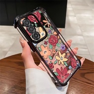 Case For Samsung A17 M17 F17 F36 M36 5G Phone Flower Transparent Silicone Protective Cover