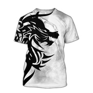Vintage Animal Tattoo T-shirt Men's Clothing Retro Street Harajuku Short Sleeve T Shirts 3D Printed 