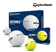 TaylorMade Distance Plus 2Piece Golf Ball White&Yellow (12Balls/1Dozen)