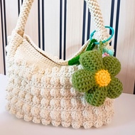 GANTUNGAN Crochet Flower Hanger Crochet Flower/ Keychain