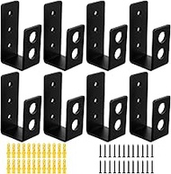 8 Pack Door Barricade Brackets, Heavy Duty 2x4 Door Barricade Brackets, U Shaped Bracket for Wood, S