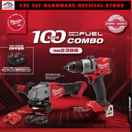 [ Milwaukee ] M18 Fuel Combo 100 Years / M18 FPD3 + M18 FSAG100XB / Percussion Drill / Braking Angle Grinder