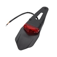 【Get the Perfect Fit】 Motorcycle Rear Fender Tail Dirt Bike 12V LED Taillight Brake Stop License Pla