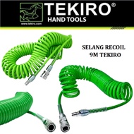 TEKIRO 9M Selang Kompresor Recoil Hose Spiral Panjang 9 Meter - Hijau - Recoil Hose 9 Meter - Selang