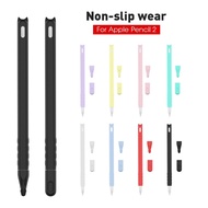 Silicone Sleeve Pencil Grip Holder Cartoon Case compatible for Apple Pencil 2 Stylus Touch Pen Case