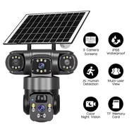 Camera Gun/Panoramic View QL19Integrated Intelligent Surveillance System4G Solar Energy Triple Ball 