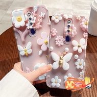 Oftcase OPPO F11/F11 PRO/ F5 / F7 LATEST F9/ Butterfly Flower Motif - Girls Case - Silicone Case [JM