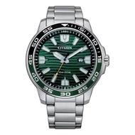 CITIZEN Eco-Drive AW1526-89X Green Dial Date Display Stainless Steel 10ATM Watch