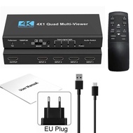 4 in 1 Out HDMI Switcher 4 Ports Seamless Switcher Multi HDMI Viewer 4K 30Hz 1080P for PS4 PC Securi