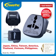 PowerPac 2X Universal Travel Adapter(PT06BK)JapanChinaTaiwanUSAThailandVietnamPhilippines