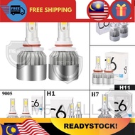  C6 Headlight COD LED H1 H3 H4 H7 H11 9005 9006 Fog Light Bulb Fog Lamp H7 2pcs