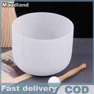 Maudland Crystal Quartz Singing Bowl 8 Inch 432Hz Yoga Meditation Sound Bowls Professional Tibetan C