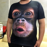 2025 Animal Digital Printing Men's Short-Sleeved Funny Gorilla 3D Short-Sleeved Summer T-Shirt Loose