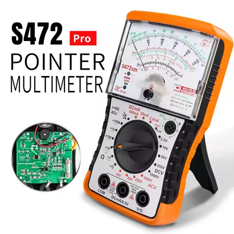 NJTY S472 Pointer Multimeter Analog Multimetro 1000V Tester AC/DC Voltage DC Current Resistance Need