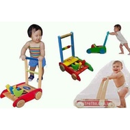 3-bird wooden walker