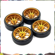 4Pcs Hard Plastic Drift Tire Tyre Metal Wheel Rim for  284131 K969 K989 P929 Mini-Z 1/28 RC Car Upgr