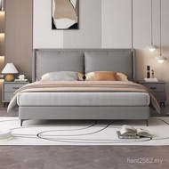 Wooden bed technology for rental housing, simple fabric bed1.2Mimi Double Bed for Small Apartments1.