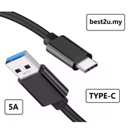 [ReadyStock] TYPE-C Android Cable Support ALL TYPE-C Device Power 5V - 2A/5A Charging