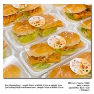TUOMIU | Mini Transparent Burger Packaging Box