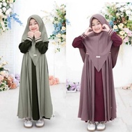 Bju Ngaji One Set Muslimah Eid Clothing 2026 Oneset for Middle-aged Girls Girls Girls' Suits 2 3 4 5