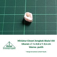 Miniatur Maket Closet / Kloset Jongkok MH skala 1:50