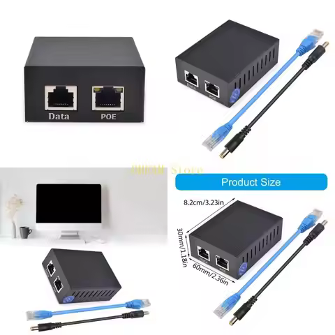 POE Splitter RJ45 Power Supply Box 12V 5A Metal Housing POE Power Separator best sale