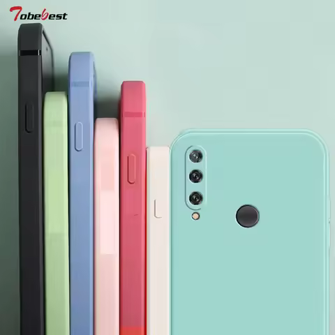 Fashion Square Frame Silicone Phone Case For Huawei Y7P Y6P Y5P Y9 Prime Y7 Pro Y6 2019 Coque Full P