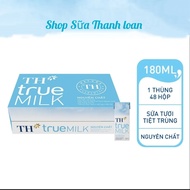 (HSD T1-2026) Thùng 48 Hộp Sữa Tươi Tiệt Trùng TH True MILK KHÔNG ĐƯỜNG 180ml.