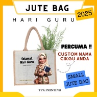 Jute Bag Teachers day GIft | Hadiah hari guru |  Personlised  Teachersday |