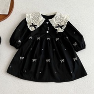New Kids Baby Girls Long Sleeve Sweet Embroider Sisters Rompers Spring Autumn Kids Baby Girls Childr