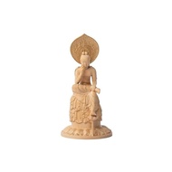 Very small Buddha Bodhisattva half-height statue (wooden: Tuge)_Buddha figure wooden doll Buddha statue world