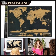 1Pcs Travel Edition Scratch World Map Travel Log World Scratch Off Personalized Map For DIY Teaching