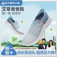 Zulijian Elderly Shoes Spring Summer Soft Sole Lightweight Comfortable Slip-On Casual Dad Shoes Mesh