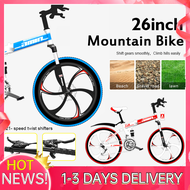 26inch Mountain Bike 21 Speeds Bicycle for Teenager and Adults Riding Bike Anti-Shock Suspension Outdoor Cycling Bicycles Double Disc Brake full suspension Basikal MTB Bike