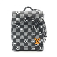 LOUIS VUITTON Steamer XS 單肩包 N60453 Damier Distorted 黑色 二手男款 LV