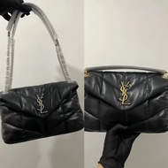 Quilted Oil Wax Leather Saint Laurent YSL Loulou Puffer Cloud Bag Chain Bag Shoulder Bag Messenger B
