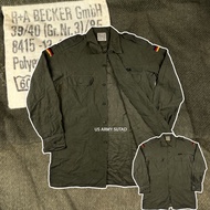 เสื้อทหาร เสื้อกระสอบ 1981s GENUINE VINTAGE GERMAN ARMY MILITARY SLEEVE SHIRT กระสอบทหาร ทหารวินเทจ มี 1ตัว สภาพตามรูป