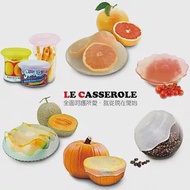 【LE CASSEROLE】白金矽膠立體保鮮膜(14cm*2+19cm*2+25cm*1)(台灣製) 無 純白