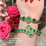 Plant Water Tourmaline Yingying Zirconia Plated Abacus Agate Chrysoprase Bracelet Gemstone Curved Br