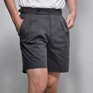 era-won กางเกงขาสั้น รุ่น Double belts Classic Shorts (V2) สี Grey seven