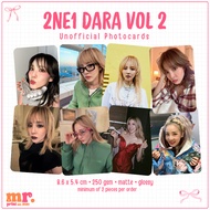2NE1 DARA VOL 2 PHOTOCARD SANDARA PARK KPOP IDOL MATTE AND GLOSSY FINISH FANMADE PHOTOCARD