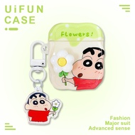 Cute 3D Flower Crayon Shin-chan IMD Wireless Bluetooth Headset Case Compatible for Airpods 1 2 3 4 P