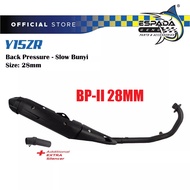 ESPADA Back Pressure BP-II Yamaha Y15ZR Y15 Racing Exhaust Pipe V2 28mm Cutting Standard Ekzos Muffl