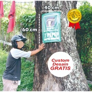 BALIHO BACKDROP BANNER SPANDUK UKURAN 40 x 60 CM DESAIN GRATIS CUSTOM