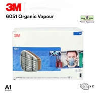 3M 6051 Organic Vapor Cartridge/ DOSH SIRIM Approved / OV Cartridge/ Painting/A1/6001