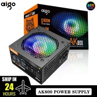 Aigo AK PC PSU Power Supply Unit 500W 600W 700W 800W 1000W Gaming 120mm RGB Fan 220V ATX Desktop com