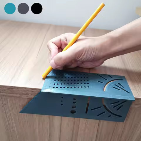 Multifunctional Angle Ruler 45 90 Degree Aluminum Alloy Multi-Angle Measuring Square Ruler Woodworki