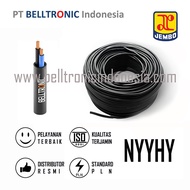 Kabel  listrik serabut merk JEMBO NYYHY 3x0.75mm, 1Roll 50meter