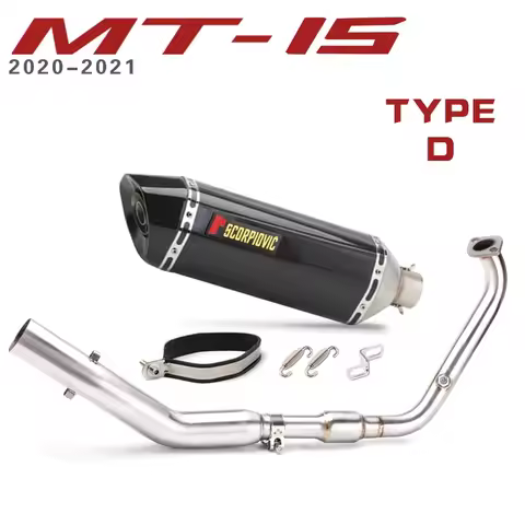 YZF R15 MT15 Full Set Modify Exhaust Muffler Silencer Middle Link Pipe Stainless Steel For Yamaha YZ